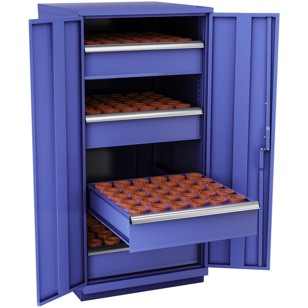 CNC Storage Cabinets; Cabinet Type: Modular; Taper Size: HSK80; Number Of Doors: 2.000; Number Of Drawers: 4.000; Color: Bright Blue; Material: Steel