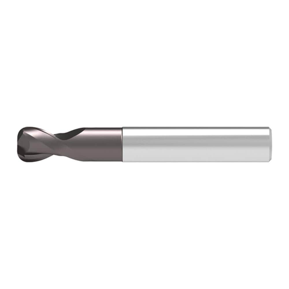 Corner Radius End Mill: 6.00 mm Dia, 6.00 mm LOC, 2.00 mm Radius, 2 Flute, Solid Carbide