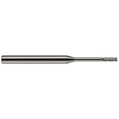 Corner Radius End Mill: 1/8" Dia, 3/8" LOC, 0.0100" Radius, 4 Flute, Solid Carbide