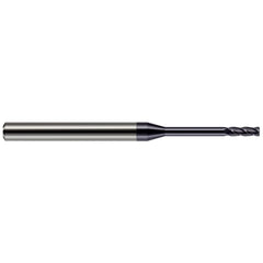 Corner Radius End Mill: 1/8" Dia, 3/8" LOC, 0.0100" Radius, 4 Flute, Solid Carbide