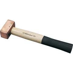 Mallets; Mallet Type: Double Face; Head Weight (Lb): 1.1023; Head Material: Copper; Handle Material: Hickory; Handle Color: Black; Head Color: Gray; Handle Length (Decimal Inch): 18