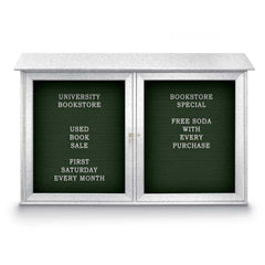 Enclosed Letter Board: 45" Wide, 30" High, Fabric, Woodland Green