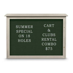 Enclosed Letter Board: 48" Wide, 36" High, Fabric, Woodland Green