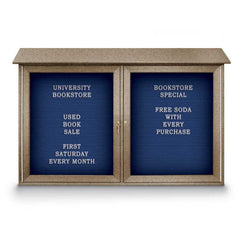 Enclosed Letter Board: 45" Wide, 30" High, Laminate, Blue