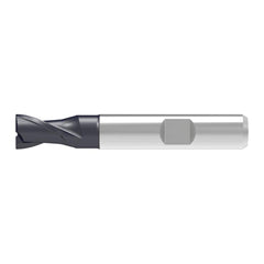 Corner Chamfer End Mill: 2.80 mm Dia, 4.00 mm LOC, 2 Flute, 0.07 mm Chamfer Width, Solid Carbide