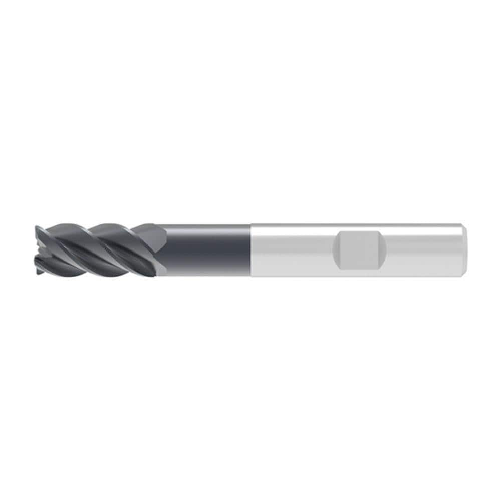 Corner Radius End Mill: 17.50 mm Dia, 36.00 mm LOC, 0.32 mm Radius, 4 Flute, Solid Carbide