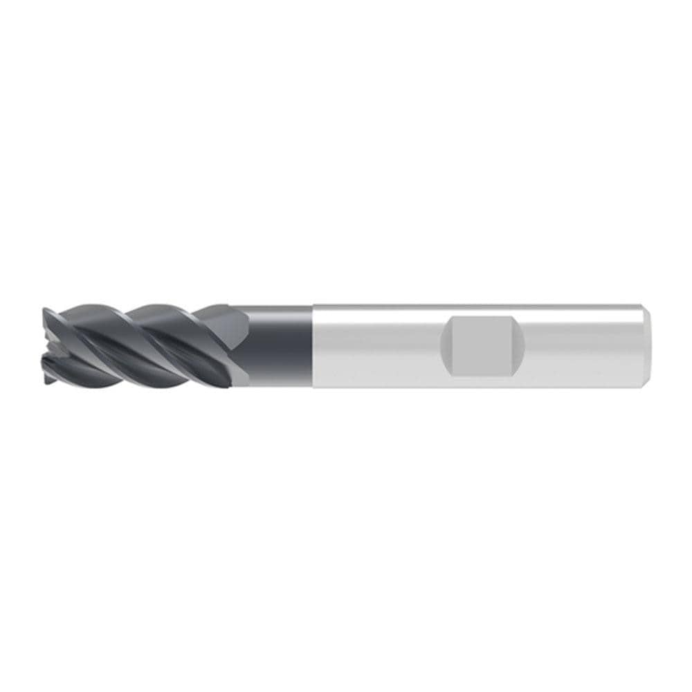 Corner Radius End Mill: 14.00 mm Dia, 26.00 mm LOC, 0.32 mm Radius, 4 Flute, Solid Carbide