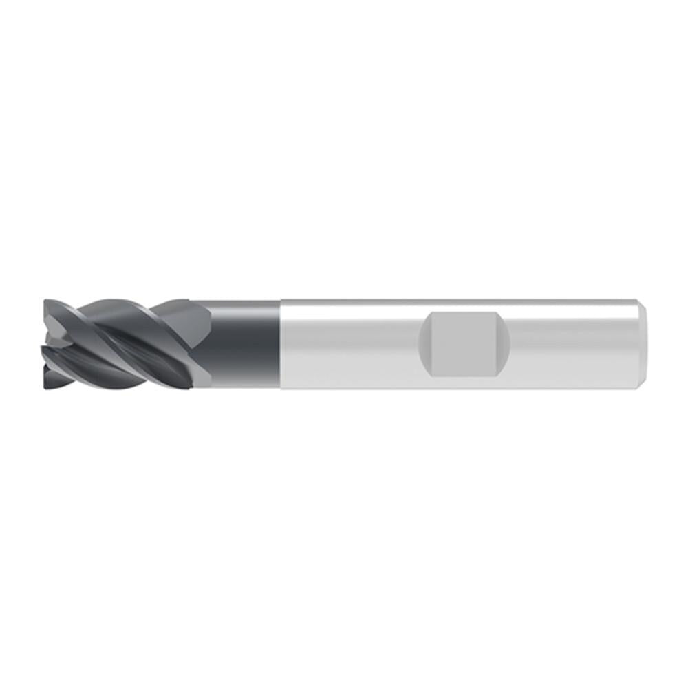 Corner Radius End Mill: 14.00 mm Dia, 18.00 mm LOC, 0.32 mm Radius, 4 Flute, Solid Carbide