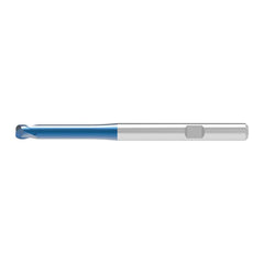 Corner Radius End Mill: 6.00 mm Dia, 3.50 mm LOC, 1.00 mm Radius, 2 Flute, Solid Carbide