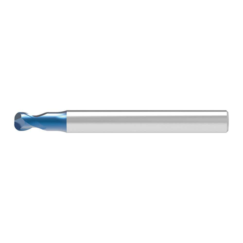 Corner Radius End Mill: 12.00 mm Dia, 10.00 mm LOC, 4.00 mm Radius, 2 Flute, Solid Carbide