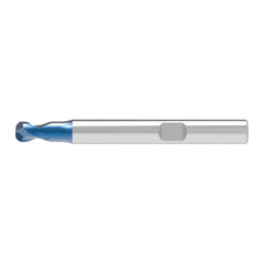 Corner Radius End Mill: 8.00 mm Dia, 7.00 mm LOC, 2.00 mm Radius, 2 Flute, Solid Carbide