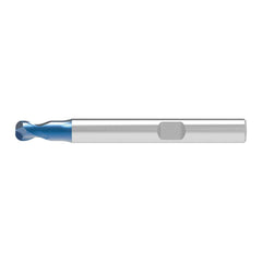 Corner Radius End Mill: 6.00 mm Dia, 6.00 mm LOC, 2.00 mm Radius, 2 Flute, Solid Carbide