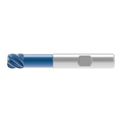 Corner Radius End Mill: 16.00 mm Dia, 16.00 mm LOC, 2.00 mm Radius, 6 Flute, Solid Carbide