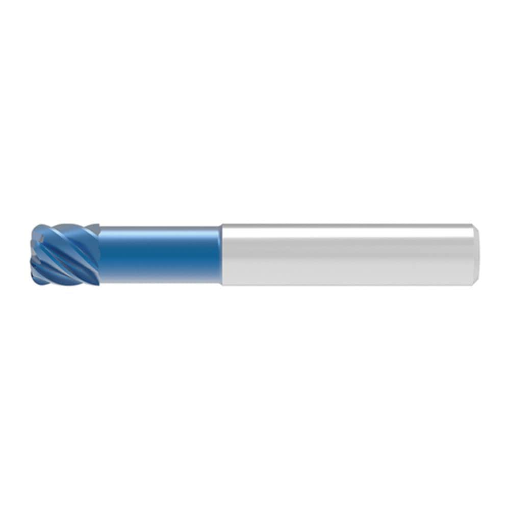 Corner Radius End Mill: 20.00 mm Dia, 20.00 mm LOC, 1.00 mm Radius, 6 Flute, Solid Carbide