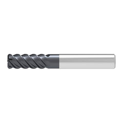 Corner Radius End Mill: 10.00 mm Dia, 25.00 mm LOC, 1.50 mm Radius, 4 Flute, Solid Carbide