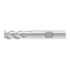 Corner Chamfer End Mill: 3.00 mm Dia, 10.00 mm LOC, 3 Flute, 0.07 mm Chamfer Width, Solid Carbide