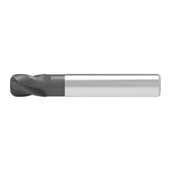 Corner Radius End Mill: 8.00 mm Dia, 12.00 mm LOC, 0.50 mm Radius, 4 Flute, Solid Carbide