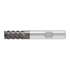 Corner Radius End Mill: 20.00 mm Dia, 38.00 mm LOC, 2.00 mm Radius, 4 Flute, Solid Carbide