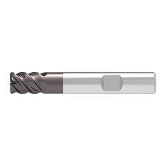 Corner Radius End Mill: 18.00 mm Dia, 24.00 mm LOC, 2.00 mm Radius, 4 Flute, Solid Carbide