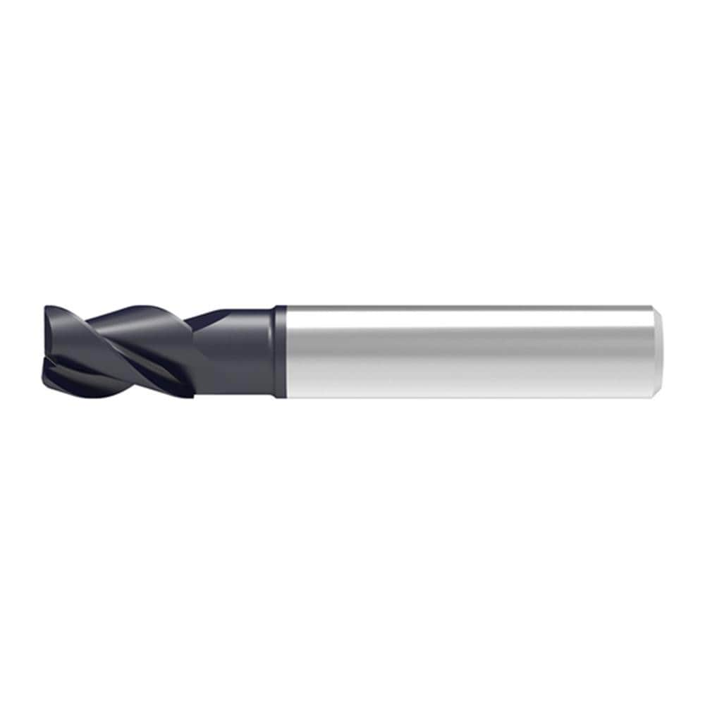 Corner Chamfer End Mill: 7.00 mm Dia, 11.00 mm LOC, 3 Flute, 0.12 mm Chamfer Width, Solid Carbide