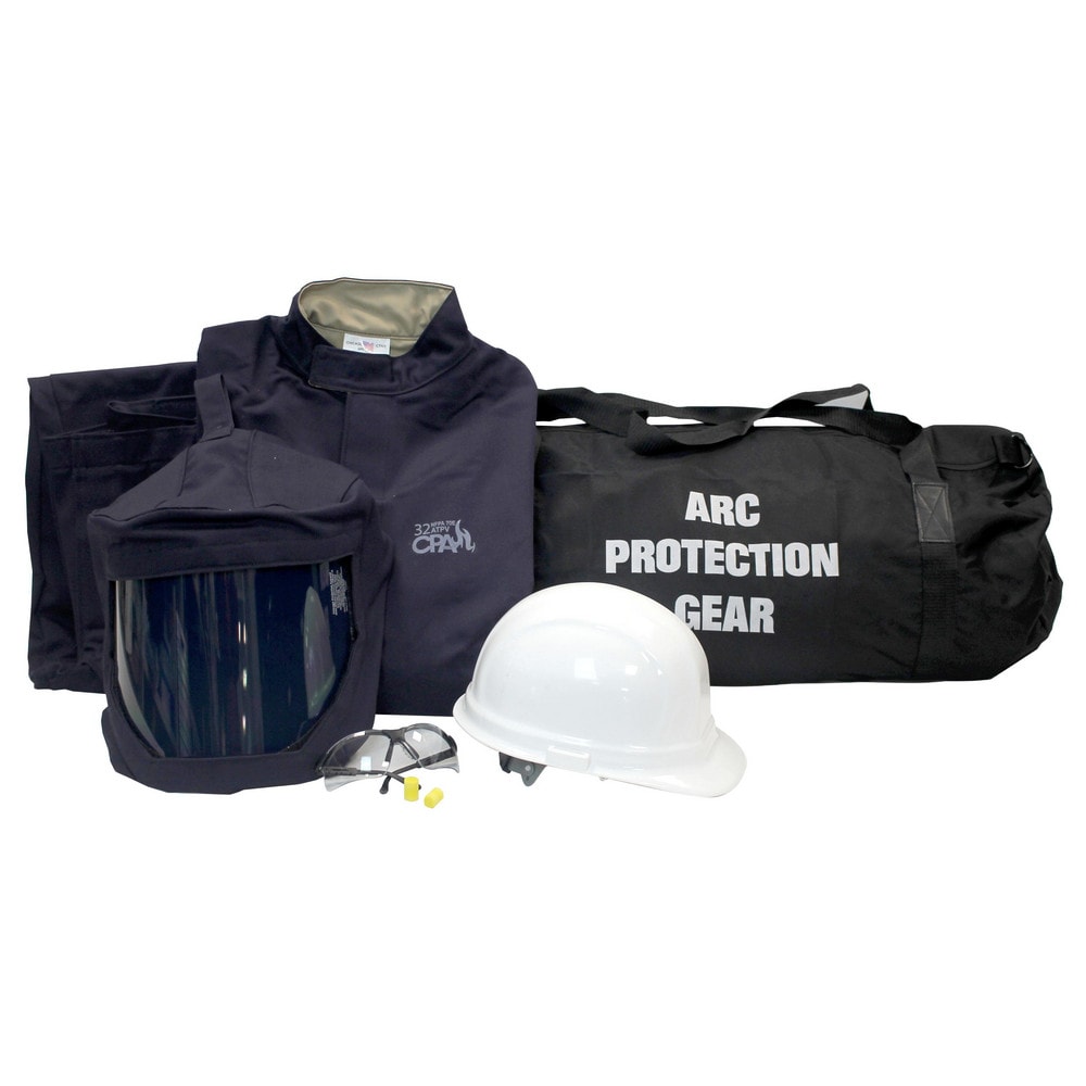 Arc Flash Clothing Kit: Size 5X-Large, Cotton, Bib Overalls, Hoods & Jacket