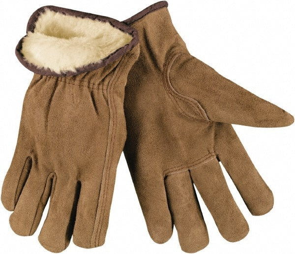 Lined Drivers Gloves Size X-Large, Leather, Brown