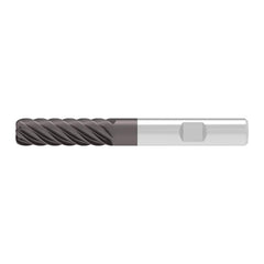 Corner Radius End Mill: 20.00 mm Dia, 60.00 mm LOC, 3.00 mm Radius, 8 Flute, Solid Carbide