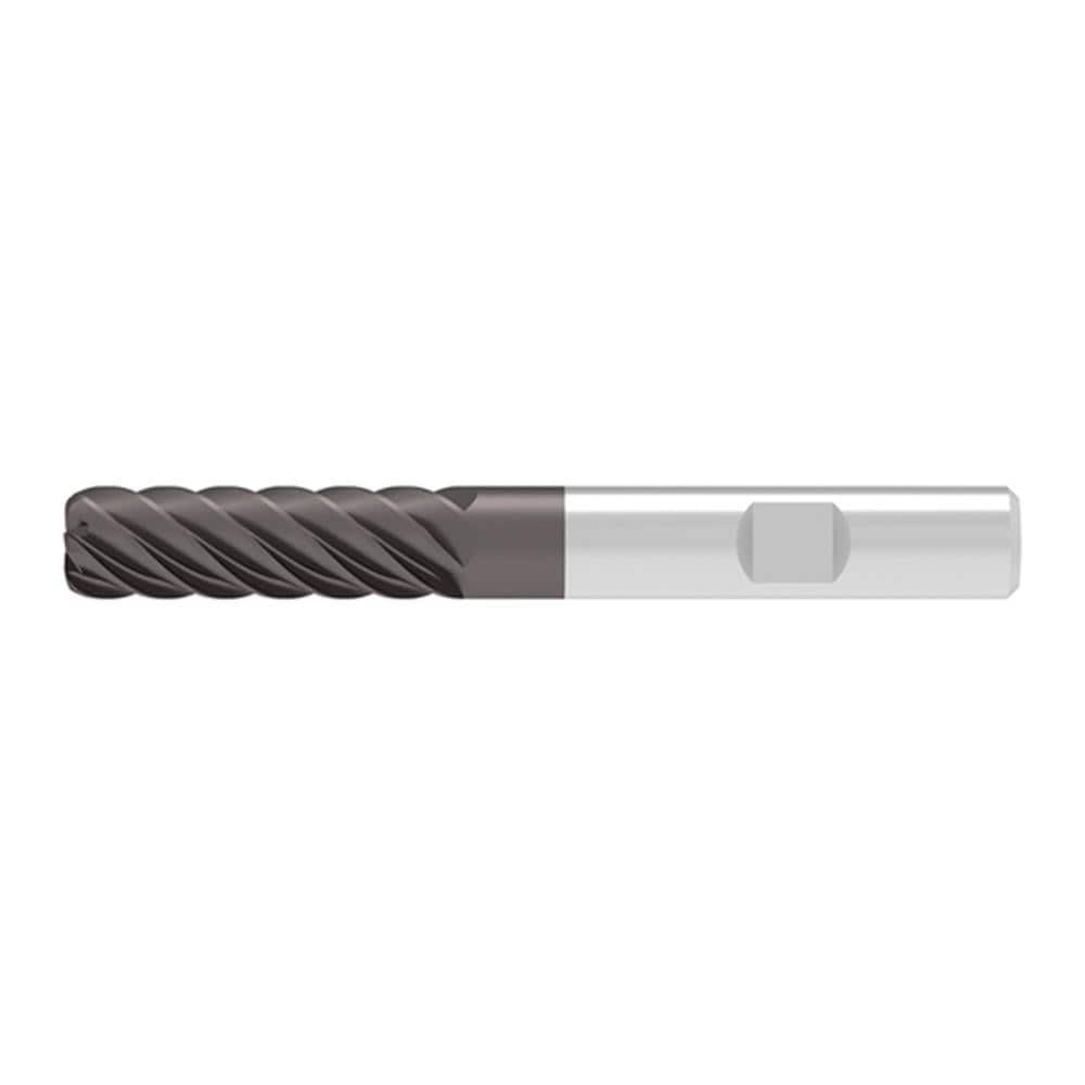 Corner Radius End Mill: 10.00 mm Dia, 30.00 mm LOC, 2.00 mm Radius, 6 Flute, Solid Carbide