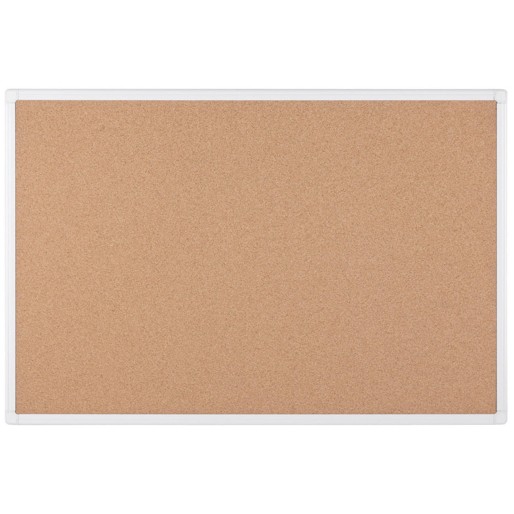 Cork Bulletin Boards; Bulletin Board Type: Open Cork Bulletin Board; Board Color: Brown; Board Material: Cork; Width (Inch): 47.24; Height (Inch): 35.43; Frame Material: Aluminum; Frame Color: White