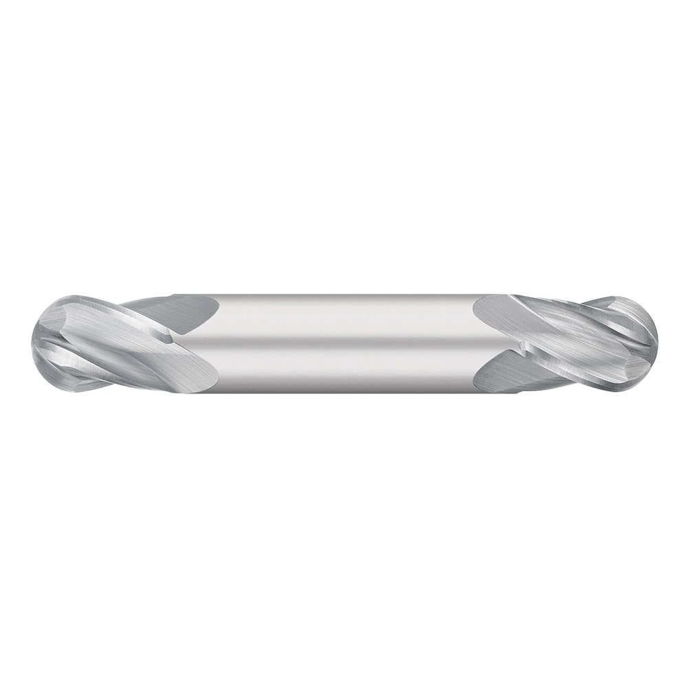 Ball End Mill: 7/32" Dia, 1/2" LOC, 4 Flute, Solid Carbide