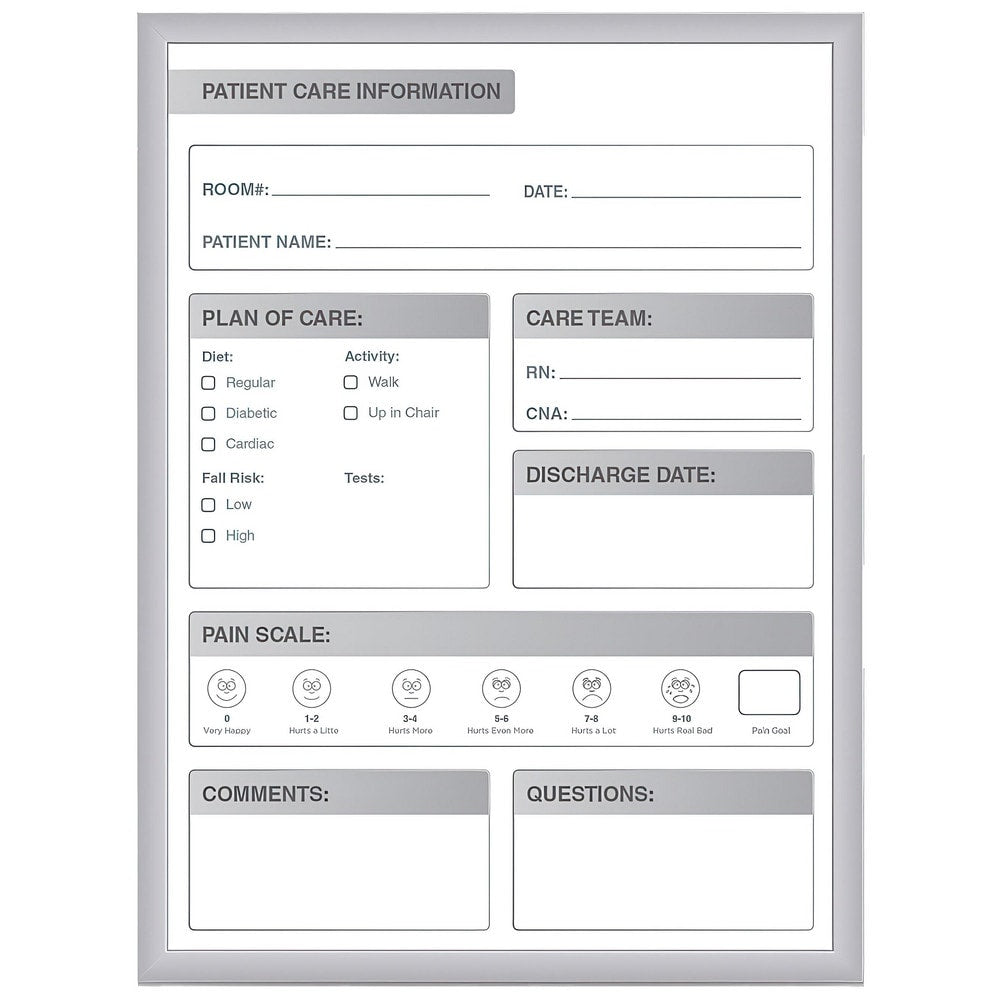 Whiteboards & Magnetic Dry Erase Boards; Board Material: Steel; Frame Material: Aluminum; Height (Inch): 24; Width (Inch): 18; Magnetic: Yes; Erasure Type: Dry; Reversible: No