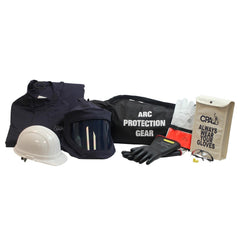 Arc Flash Clothing Kit: Size Large, Cotton, Bib Overalls, Hoods & Jacket