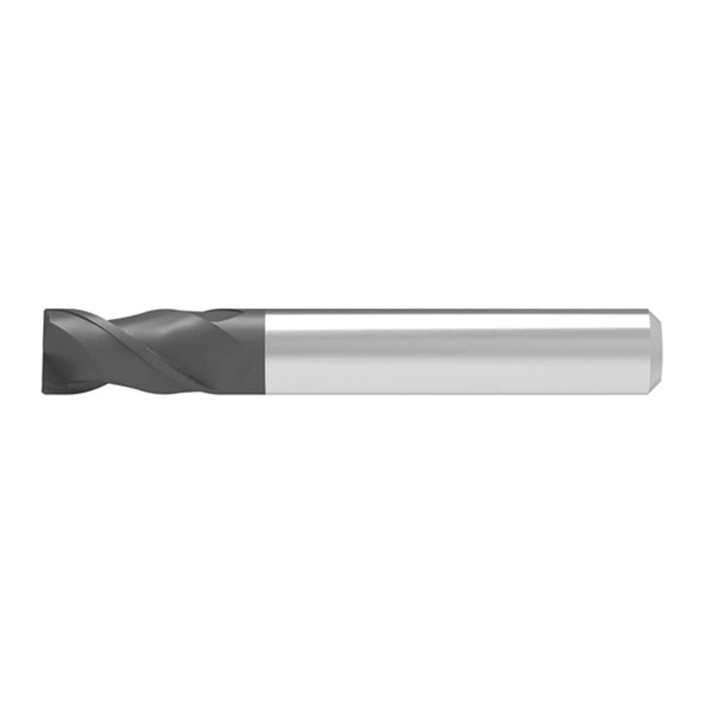 Corner Chamfer End Mill: 10.00 mm Dia, 19.00 mm LOC, 2 Flute, 0.20 mm Chamfer Width, Solid Carbide