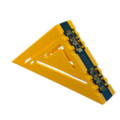 Red, White, and Blue Rapid Rafter. The Rapid Rafter is a patent-pending double-sided rafter square. Rapid Rafter not only reduces the amount of time by allowing for simultaneous marking on both sides of the board, but it also increases accuracy by allowin