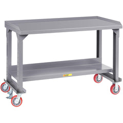 Mobile Work Benches; Bench Type: Mobile Workbench; Edge Type: Square; Depth (Inch): 36; Leg Style: Adjustable Height; Load Capacity (Lb.