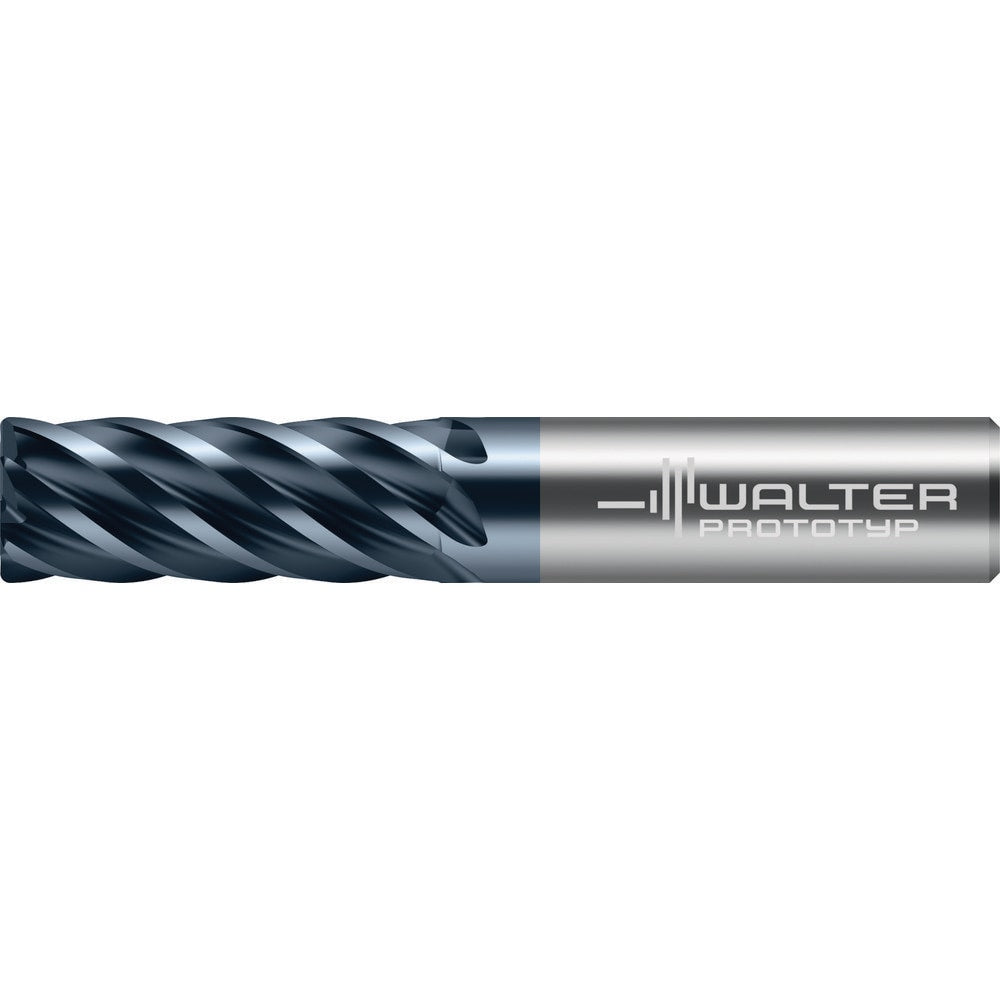 Corner Radius End Mill: 1/2" Dia, 1-1/4" LOC, 0.1200" Radius, 6 Flute, Solid Carbide