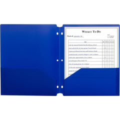 Portfolios, Report Covers & Pocket Binders; Color: Blue; Overall Width: 9; Overall Length: 11.00; Material: Polypropylene