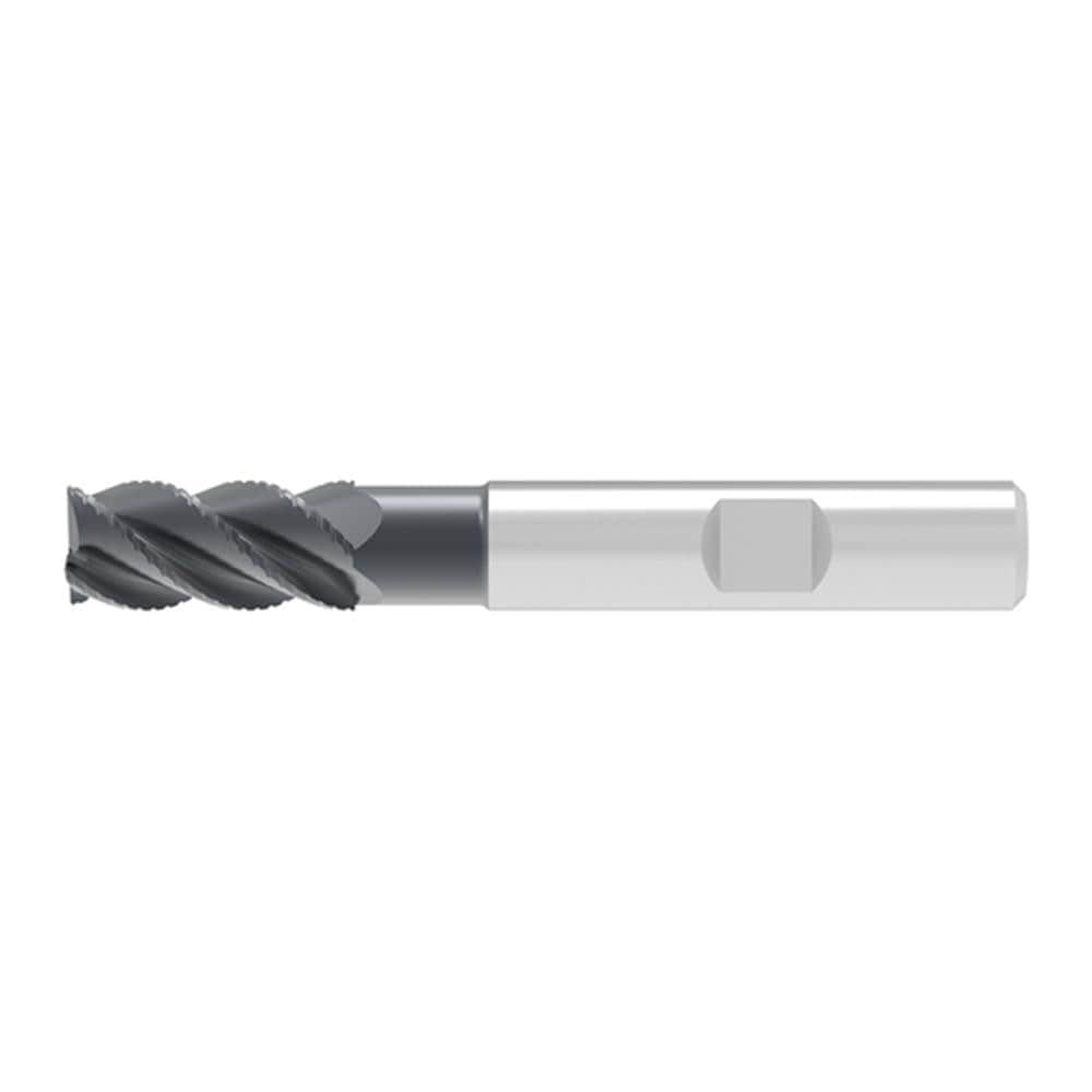 Corner Chamfer End Mill: 8.00 mm Dia, 19.00 mm LOC, 4 Flute, 0.28 mm Chamfer Width, Solid Carbide