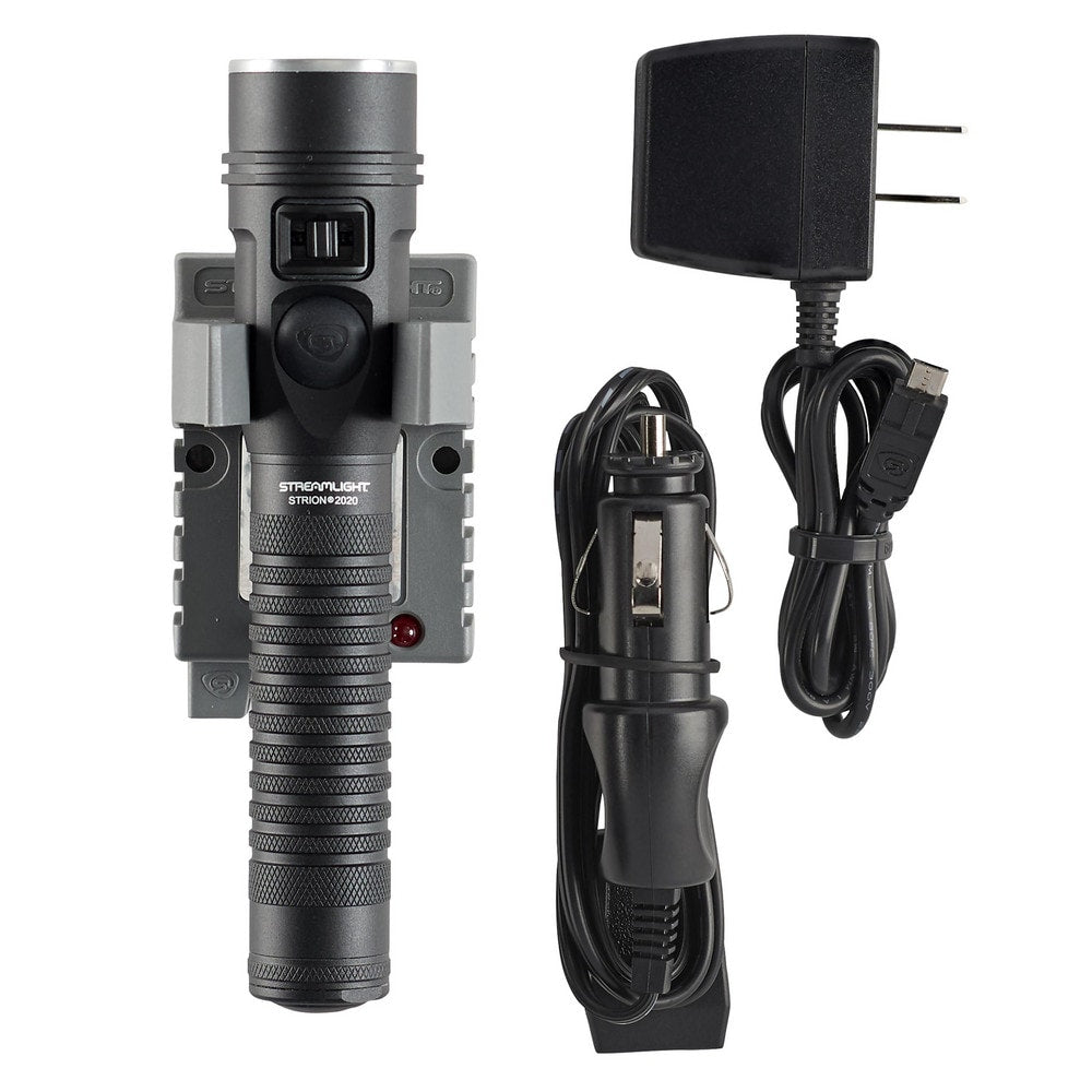 Handheld Flashlight: LED, 1200 Lumens, 12 hr Max Run Time, Rechargeable Battery (Included), Max Beam Distance: 335 m