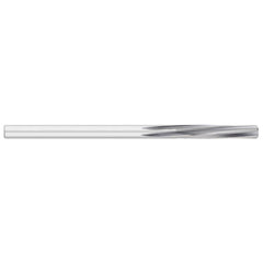 Chucking Reamer: #48, 3" OAL, 3/4" Flute Length, Straight-Cylindrical Shank, HSS