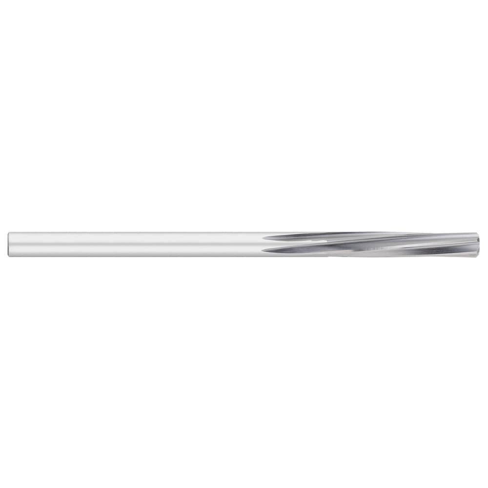 Chucking Reamer: #47, 3" OAL, 3/4" Flute Length, Straight-Cylindrical Shank, HSS