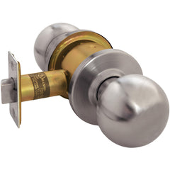 Knob Locksets; Type: Privacy; Key Type: Keyed Different; Material: Metal; Finish/Coating: Satin Stainless Steel; Compatible Door Thickness: 1-3/8" to 1-3/4"; Backset: 2.375; Lockset Grade: Grade 2