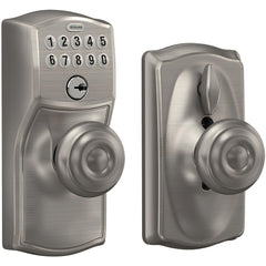 Knob Locksets; Type: Entrance; Key Type: Keyed Different; Material: Metal; Finish/Coating: Satin Nickel; Compatible Door Thickness: 1-3/8" to 1-3/4"; Backset: 2.75; Lockset Grade: Grade 2