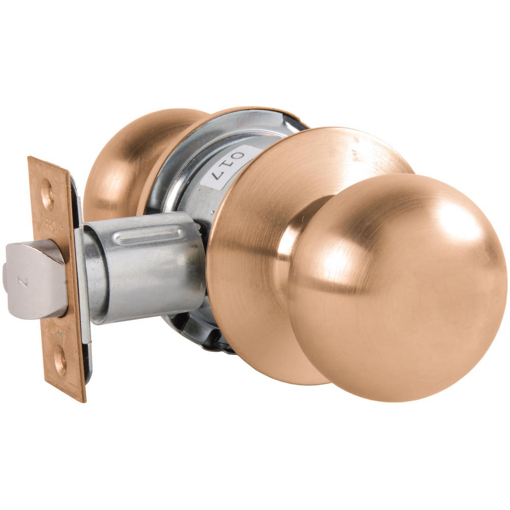 Knob Locksets; Type: Privacy; Key Type: Keyed Different; Material: Metal; Finish/Coating: Satin Bronze; Compatible Door Thickness: 1-3/8" to 1-3/4"; Backset: 2.75; Lockset Grade: Grade 2