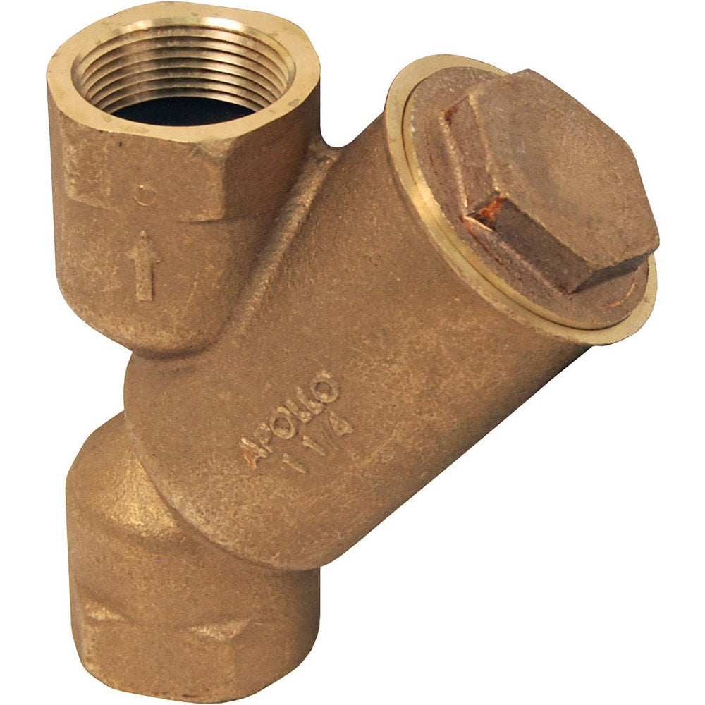 Y-Strainers; Pipe Size: 1; End Connection: NPT; Body Material: Bronze; Screen Material: Stainless Steel; Seal Material: None; Color: Gold; Mesh Size: 20