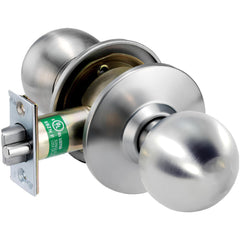 Knob Locksets; Type: Passage; Key Type: Keyed Different; Material: Metal; Finish/Coating: Satin Stainless Steel; Compatible Door Thickness: 1-3/8" to 2"; Backset: 2.75; Lockset Grade: Grade 1