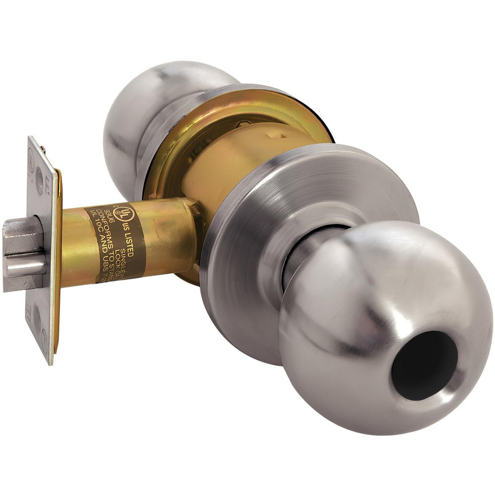 Knob Locksets; Type: Entrance; Key Type: Keyed Different; Material: Metal; Finish/Coating: Satin Stainless Steel; Compatible Door Thickness: 1-3/8" to 1-3/4"; Backset: 2.375; Lockset Grade: Grade 2