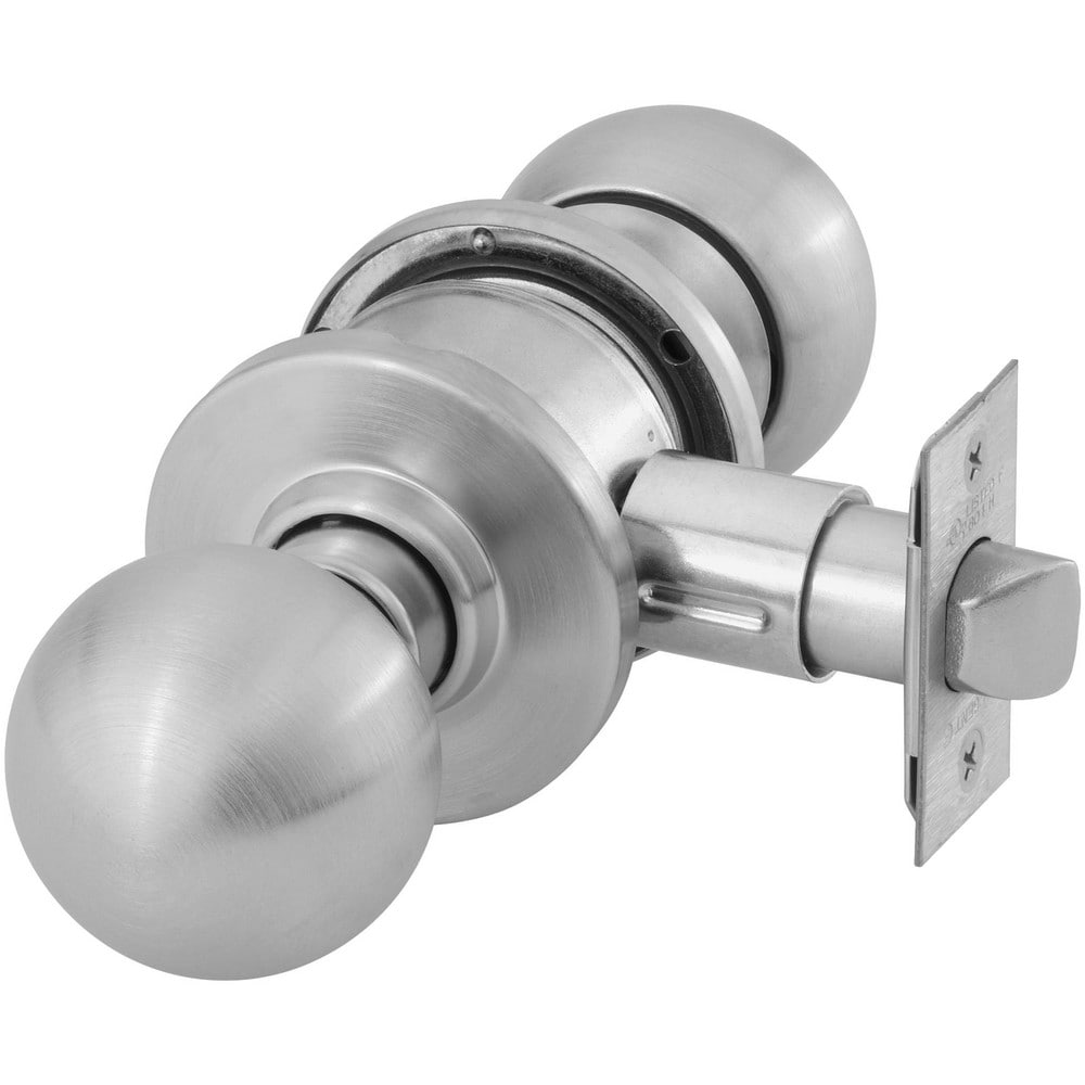 Knob Locksets; Type: Passage; Key Type: Keyed Different; Material: Metal; Finish/Coating: Satin Chrome; Compatible Door Thickness: 1-3/8" to 1-3/4"; Backset: 2.375; Lockset Grade: Grade 2