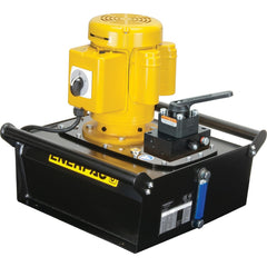 Power Hydraulic Pumps & Jacks; Type: Electric Hydraulic Pump; 1st Stage Pressure Rating: 10000; 2nd Stage Pressure Rating: 10000; Pressure Rating (psi): 10000; Oil Capacity: 5 gal; Actuation: Single Acting; Cylinder Operating Function: Advance, Hold and R