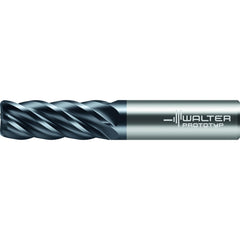 Corner Radius End Mill: 3/8" Dia, 1-1/4" LOC, 0.1200" Radius, 5 Flute, Solid Carbide